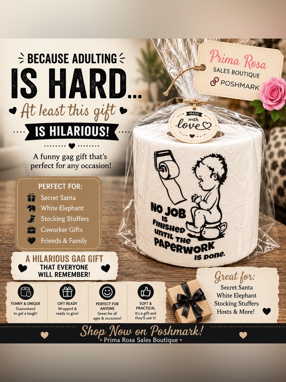 Gag Gift Bath Tissue